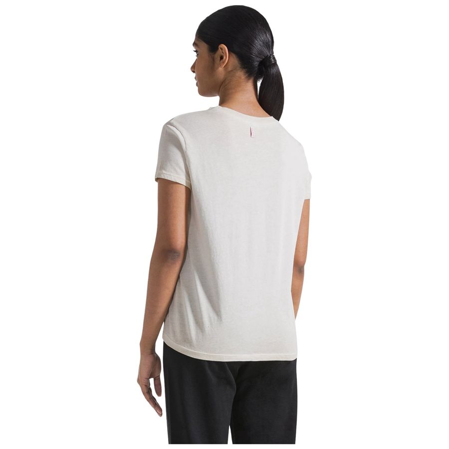 T-shirt a maniche corte effetto sfumato in cotone organico beige da donna Deha | D4278057005